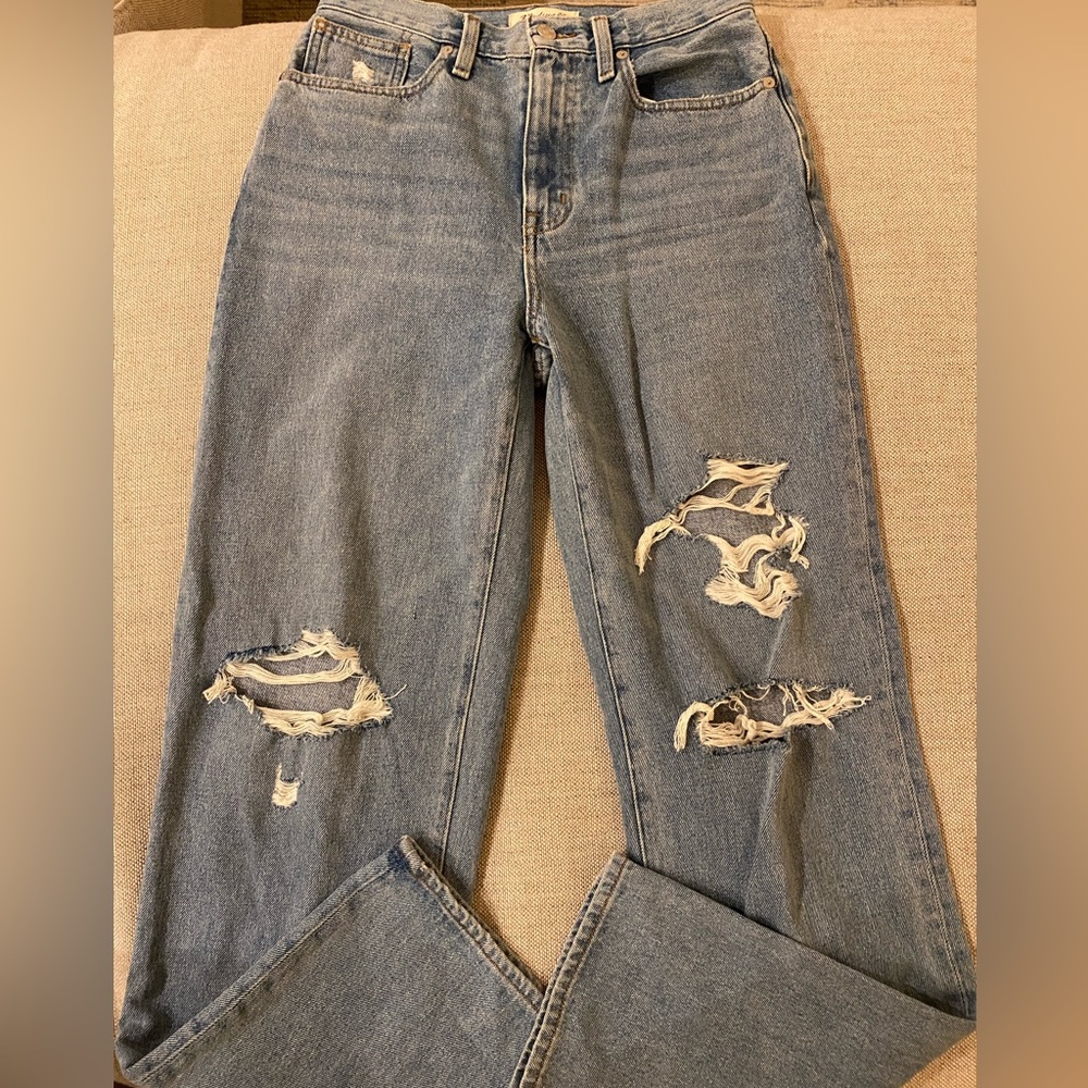 MADEWELL Baggy Straight Jeans in Earlhurst Wash: Ripped Edition nd550 - Picture 5 of 11